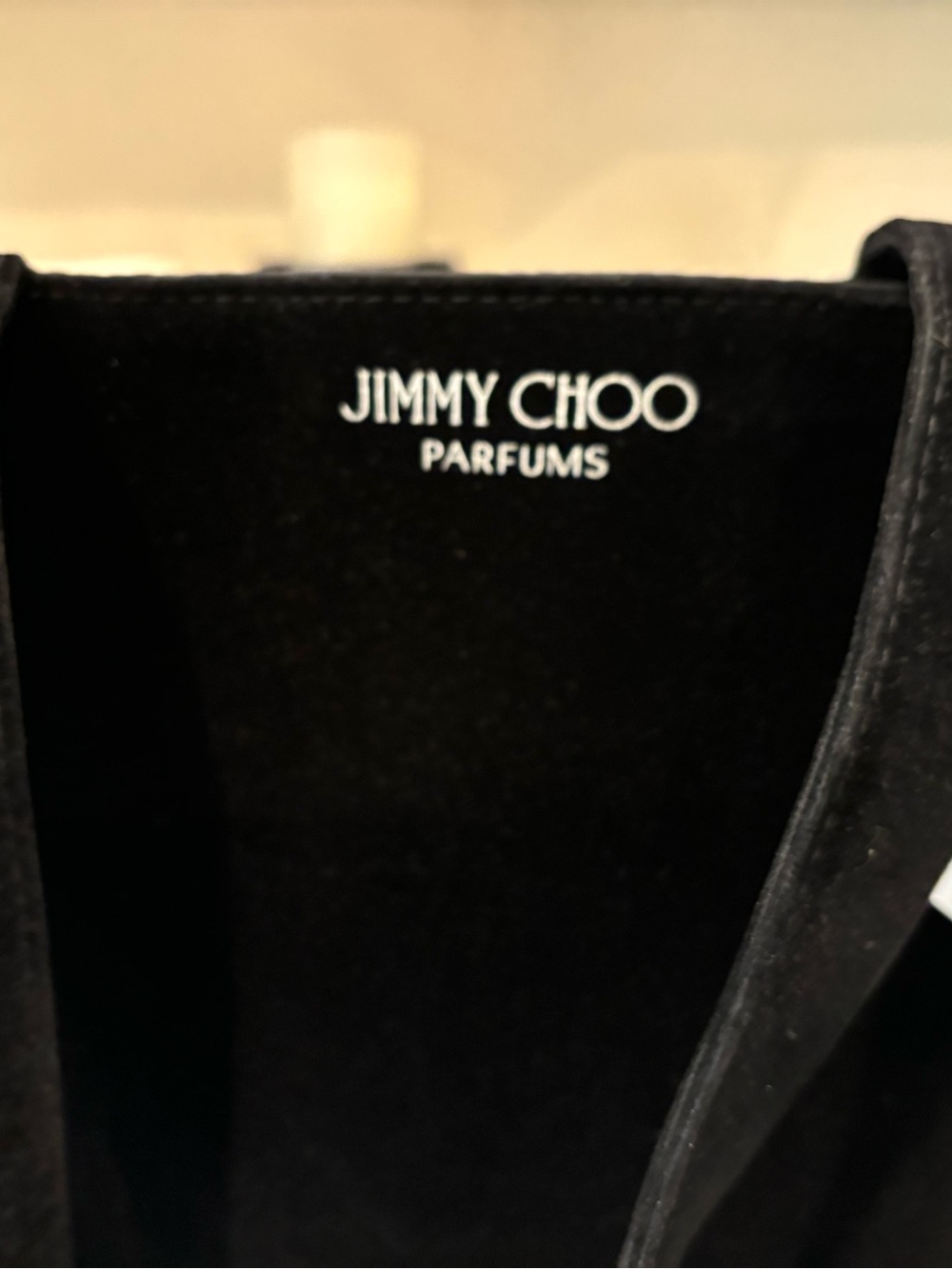 Jimmy Choo Parfums Tote Bag NEW Black Velvet Silver Glitter Overnight Bag - Picture 10 of 14